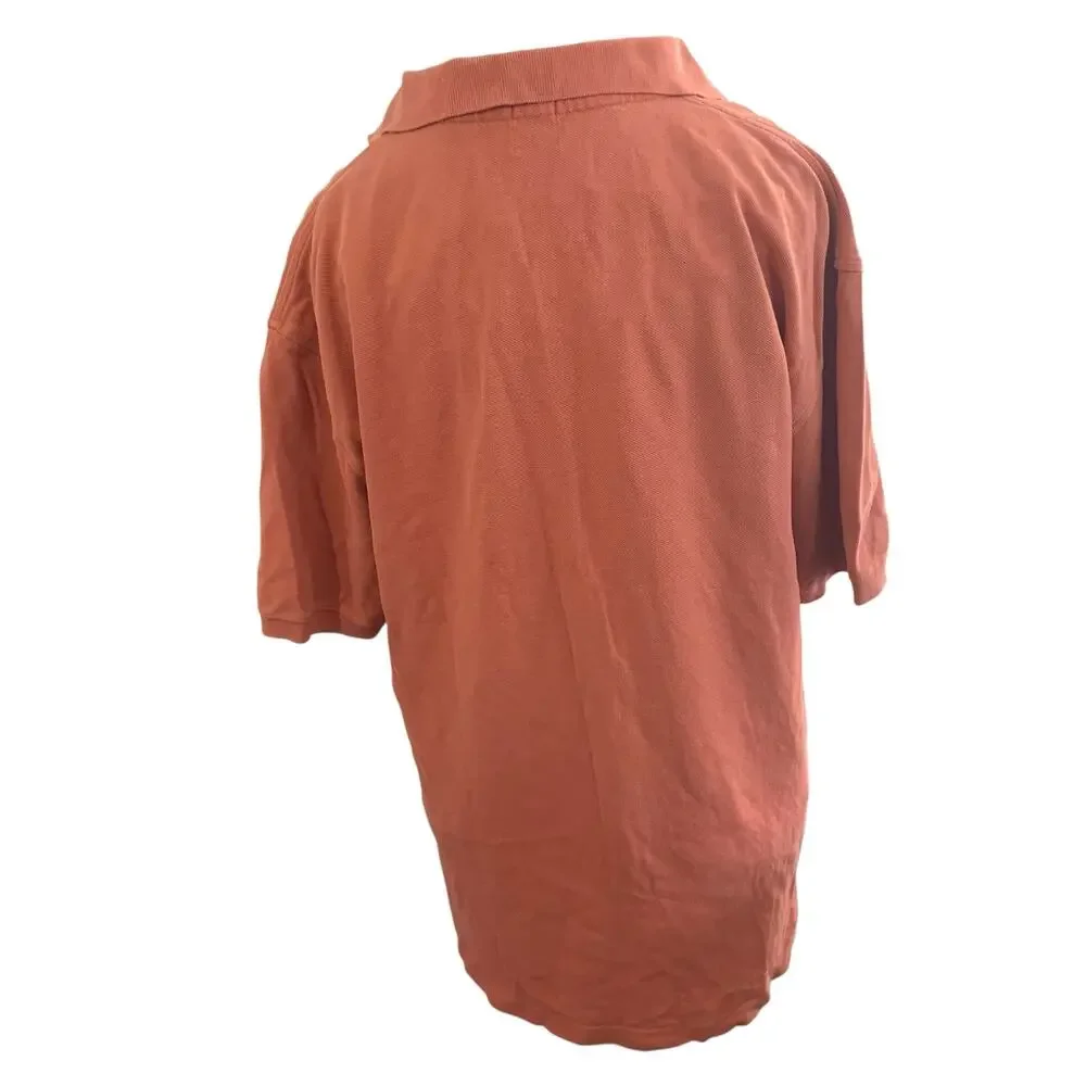 GAP Men’s Polo Shirt – Size L – Rust/Coral – 100% Cotton – Casual Short Sleeve - Picture 2 of 10